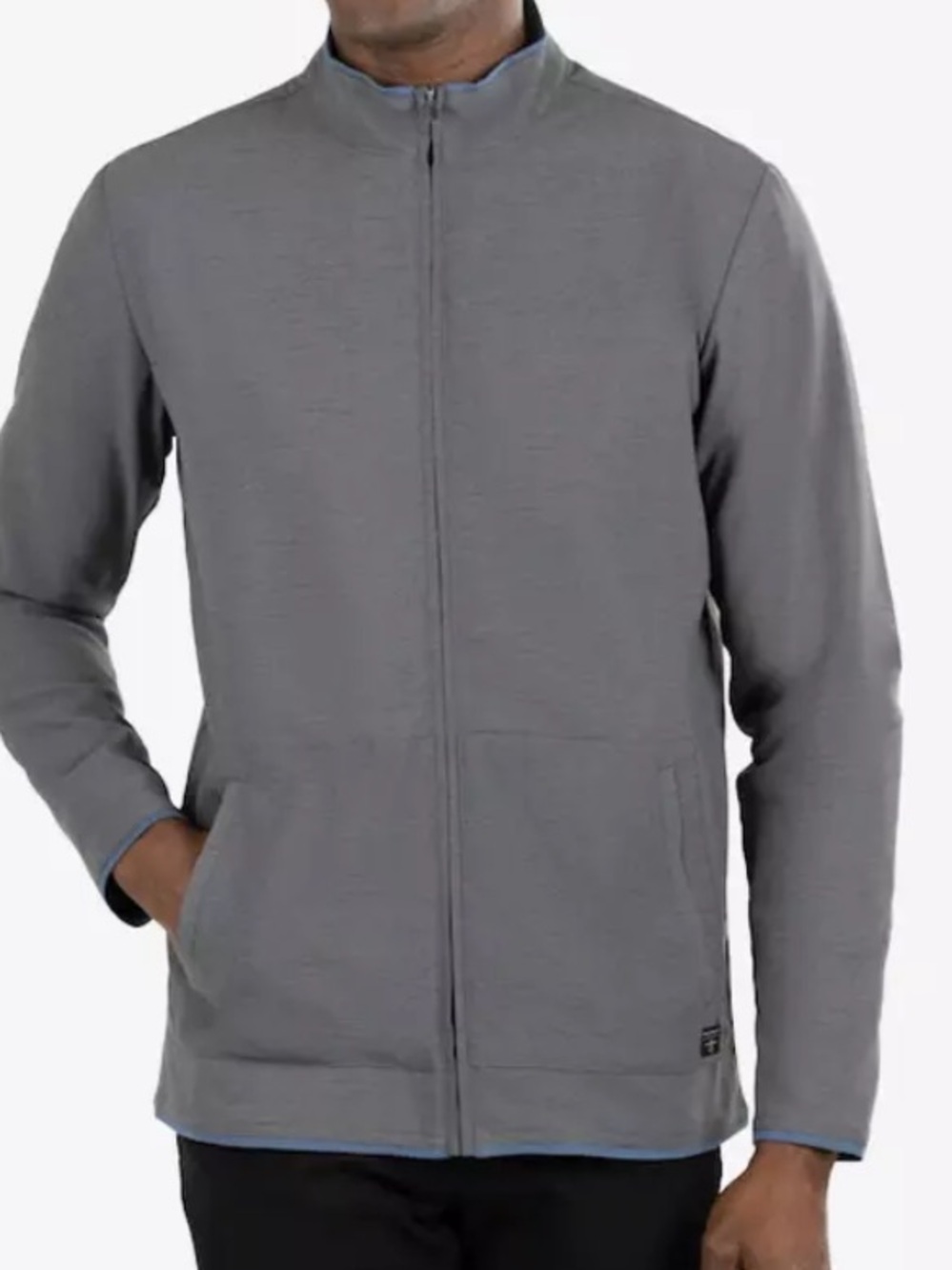 TravisMathew Jacket Mens XL Gray Full Zip Golf Softshell Lightweight Stretch